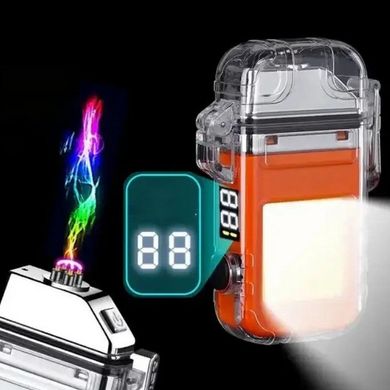 Зажигалка электроимпульсная USB Lighter 9033 с фонариком Black