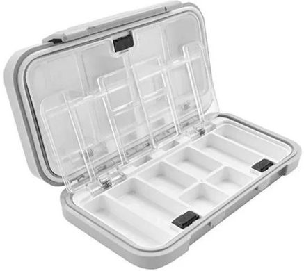 Коробка для рибальських снастей Stenson SF24119, 16х9х4.5 см, пластик, сірий