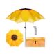 Пляжный зонт от солнца большой с наклоном Stenson "Подсолнух"