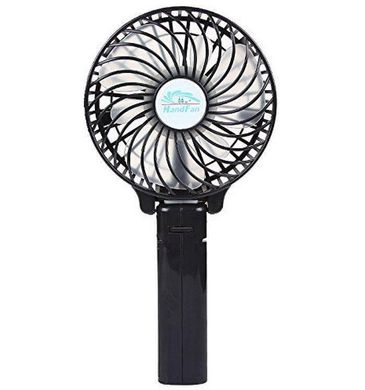 Портативный ручной вентилятор handy mini fan с аккумулятором 18650, черный