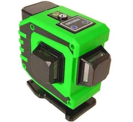 Будівельний лазерний рівень, нівелір UKC 5178 3D 12 ліній зі штативом, зелений з чорним