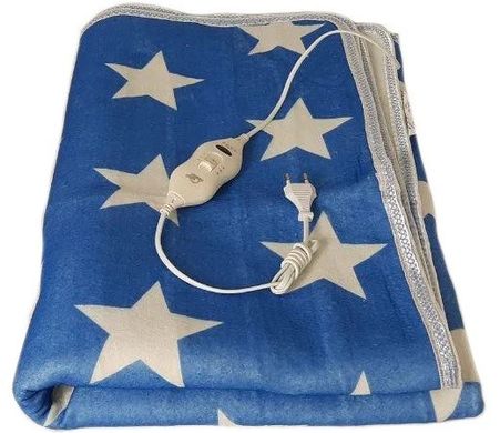 Простыня с подогревом Electric Blanket 7418 150х120 см, синяя с белым