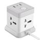 Удлинитель с USB 2 метра XO WL20 4 розеток 2USB Type-C 10A 250V White/Grey