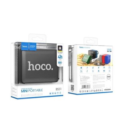 Портативна Bluetooth колонка Hoco Gold brick BS51 Black