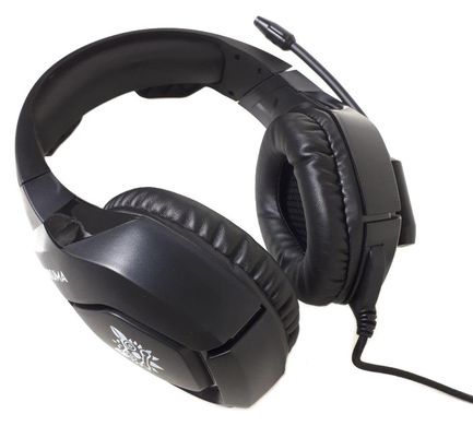 Ігрові навушники з підсвічуванням і мікрофоном ONIKUMA Gaming LED K1-B, чорні