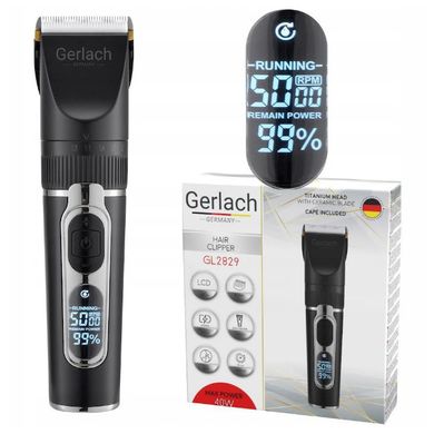 Машинка для стрижки волос Gerlach GL 2829 аккумулятор/сеть, дисплей