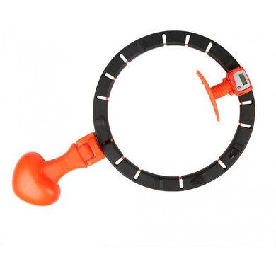 Обруч массажный для похудения Intelligent Hula Hoop 7803 Черно-оранжевый