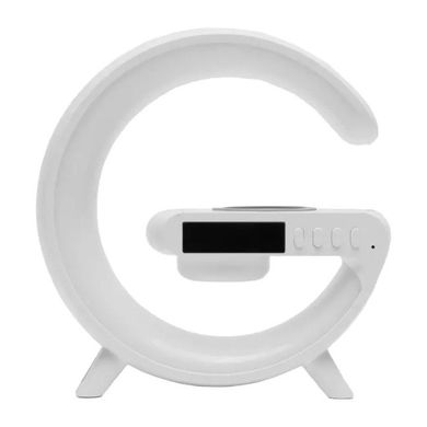 Ночник RGB 3в1 + Bluetooth колонка та бездротова зарядка G63 Smart Small White