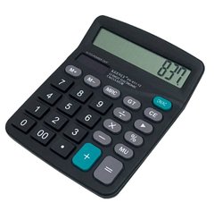 Калькулятор обычный Keenly KK 837-12, настольный, черный