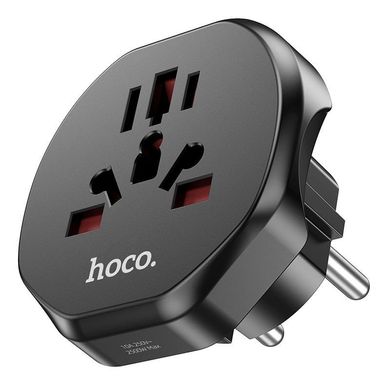 Универсальный переходник для розеток HOCO AC6 10A 2500W Black