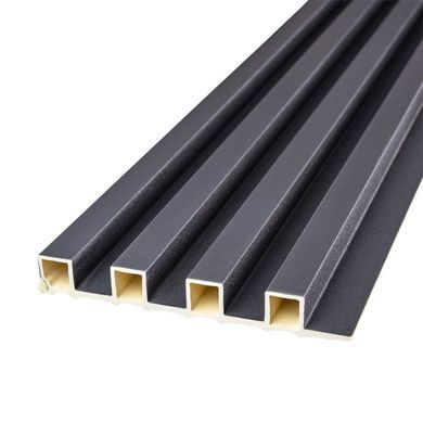 Декоративна стінова рейка&nbsp;Sticker Wall SW-00001861 3000х165х23 мм Чорна