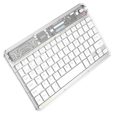Беспроводная клавиатура HOCO Transparent Discovery edition S55 White