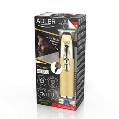 Тример для бороди та стрижки волосся Adler AD 2836g золотистий