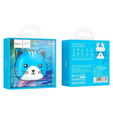 Дитячі бездротові навушники Bluetooth HOCO Cat EW46 в кейсі Blue