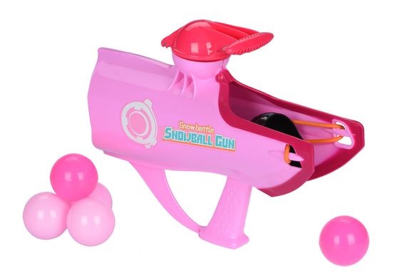 Бластер для девочек Same Toy снежки и шары 2 в 1 Pink