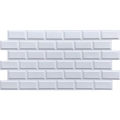 Декоративна пвх панель на стіну Sticker Wall Біла клінкерна цегла SW-00001431 960 х 480 х 4 мм