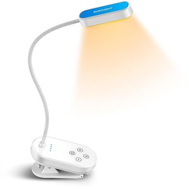 Акумуляторна настільна лампа Glocusent Mini clip-on Book light White