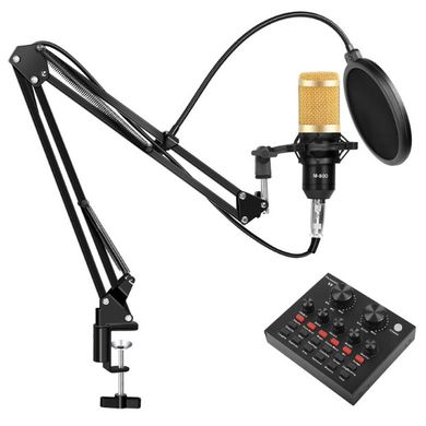 Студийный микрофон UKC M800 с внешней звуковой картой V8 BT-7633