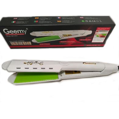 Выпрямитель утюжок для волос Geemy GM-2957 керамические пластины White/Green