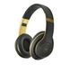 Навушники бездротові з мікрофоном MDR TM 028 / 056BT, micro SD, AUX, MP3, FM-радіо, чорні з золотим