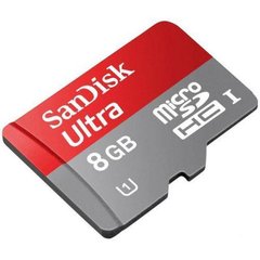 Флешка карта памяти SanDisk Ultra microSD XC 8GB class 10 SD адаптер