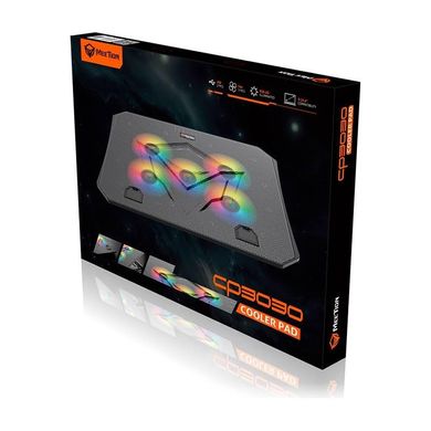 Підставка кулер для ноутбука MeeTion CoolingPad CP3030 з RGB підсвіткою Black