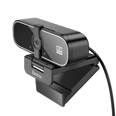 Веб камера для компьютера с микрофоном HOCO GM101 2KHD 4Mpx Black