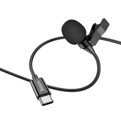 Петличний мікрофон провідний HOCO Type-C Lavalier microphone L14 чорний