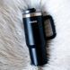 Термокухоль з ручкою та соломинкою MAGIO MG-1087 1200 мл black