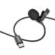Петличный микрофон проводной HOCO Type-C Lavalier microphone L14 черный