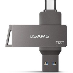 Флешка 32GB USAMS US-ZB199 Type-C OTG USB3.0 Grey