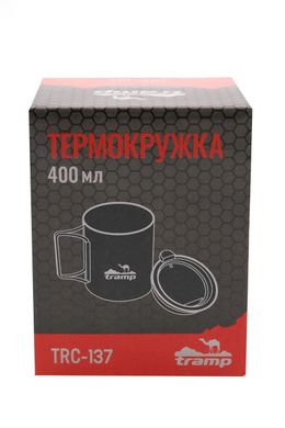 Термокухоль Tramp зі складаними ручками та напувалкою 400 мл металік (UTRC-137-metal)