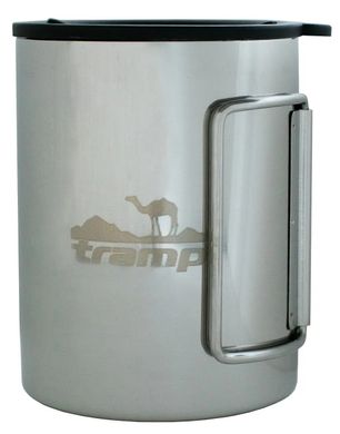 Термокухоль Tramp зі складаними ручками та напувалкою 400 мл металік (UTRC-137-metal)