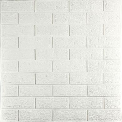 3D панель на стіну самоклеюча Sticker Wall Біла цегла (001-3) SW-00000174 700х770х3 мм