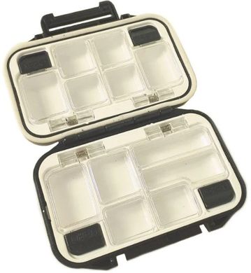 Рибальська коробка для снастей MHZ SF24115, 11.5х7.7х3.5 см, пластик, чорний з білим
