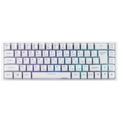 Беспроводная клавиатура игровая с подсветкой 2E KG360 RGB 68key WL White