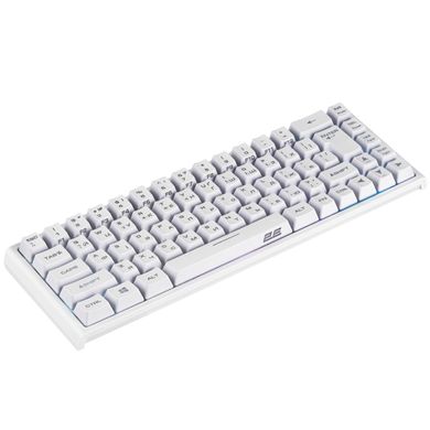 Бездротова ігрова клавіатура з підсвічуванням 2E KG360 RGB 68key WL White