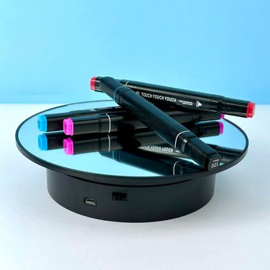 Стіл для предметної зйомки, що обертається, дзеркальний Electric Mirror Turntable 20 см Black