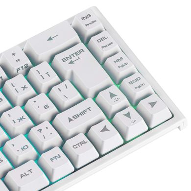 Беспроводная клавиатура игровая с подсветкой 2E KG360 RGB 68key WL White