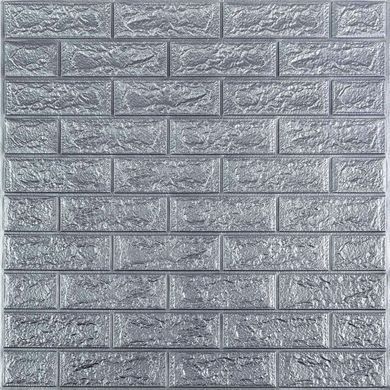 3D панель на стену Sticker Wall Серебряный кирпич (017-3) SW-00000230 700х770х3 мм