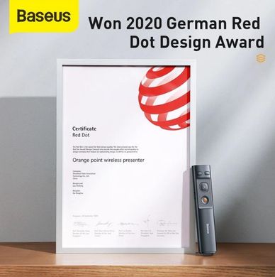 Пульт для презентацій з лазерною указкою BASEUS Orange Dot Wireless Presenter ACFYB-BOG, сірий