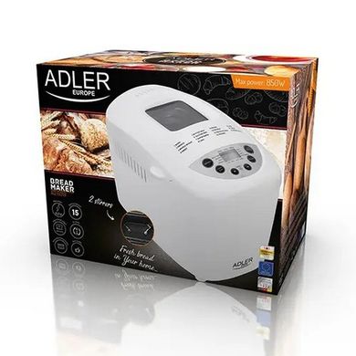 Хлебопечка для дома 15 программ Adler AD 6019 белая
