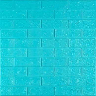 Самоклеящаяся 3Д панель на стену Sticker Wall Бирюзовый кирпич (002-3) SW-00000573 700х770х3 мм