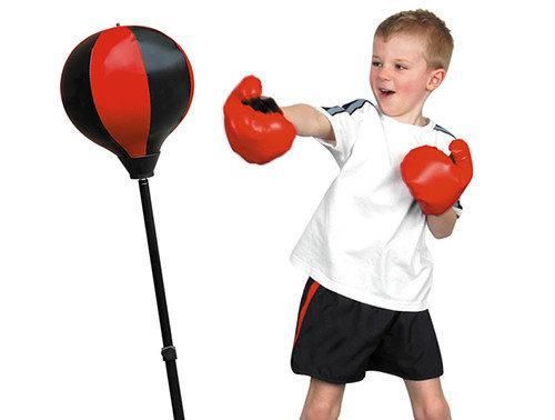 Детский боксерский набор Profi MS 0331, груша для бокса 20 см на стойке и перчатки