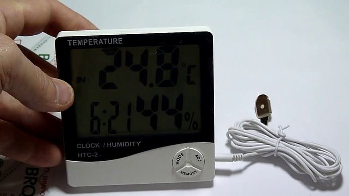Цифровой термомогигрометр с датчиком HTC-2