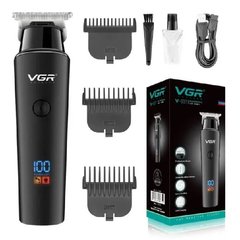 Бездротовий триммер для стрижки волосся з дисплеєм VGR V-937 8830 Black