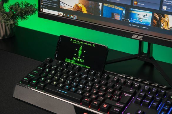 Геймерская клавиатура проводная 2E Gaming KG315 KG315 RGB USB Ukr черная
