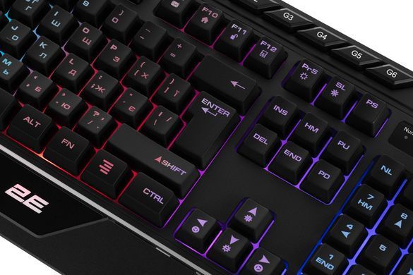 Геймерская клавиатура проводная 2E Gaming KG315 KG315 RGB USB Ukr черная