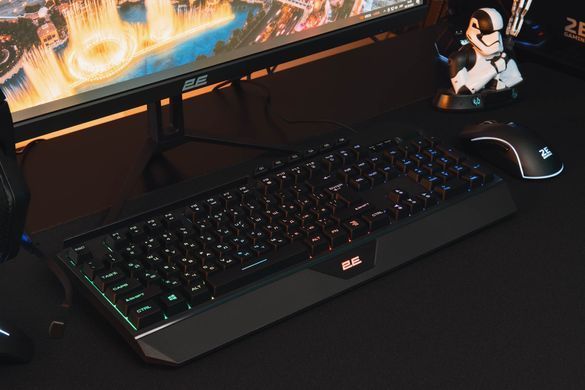 Геймерская клавиатура проводная 2E Gaming KG315 KG315 RGB USB Ukr черная