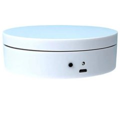 Поворотний стіл для предметної зйомки Mini Electric Turntable 12 см White